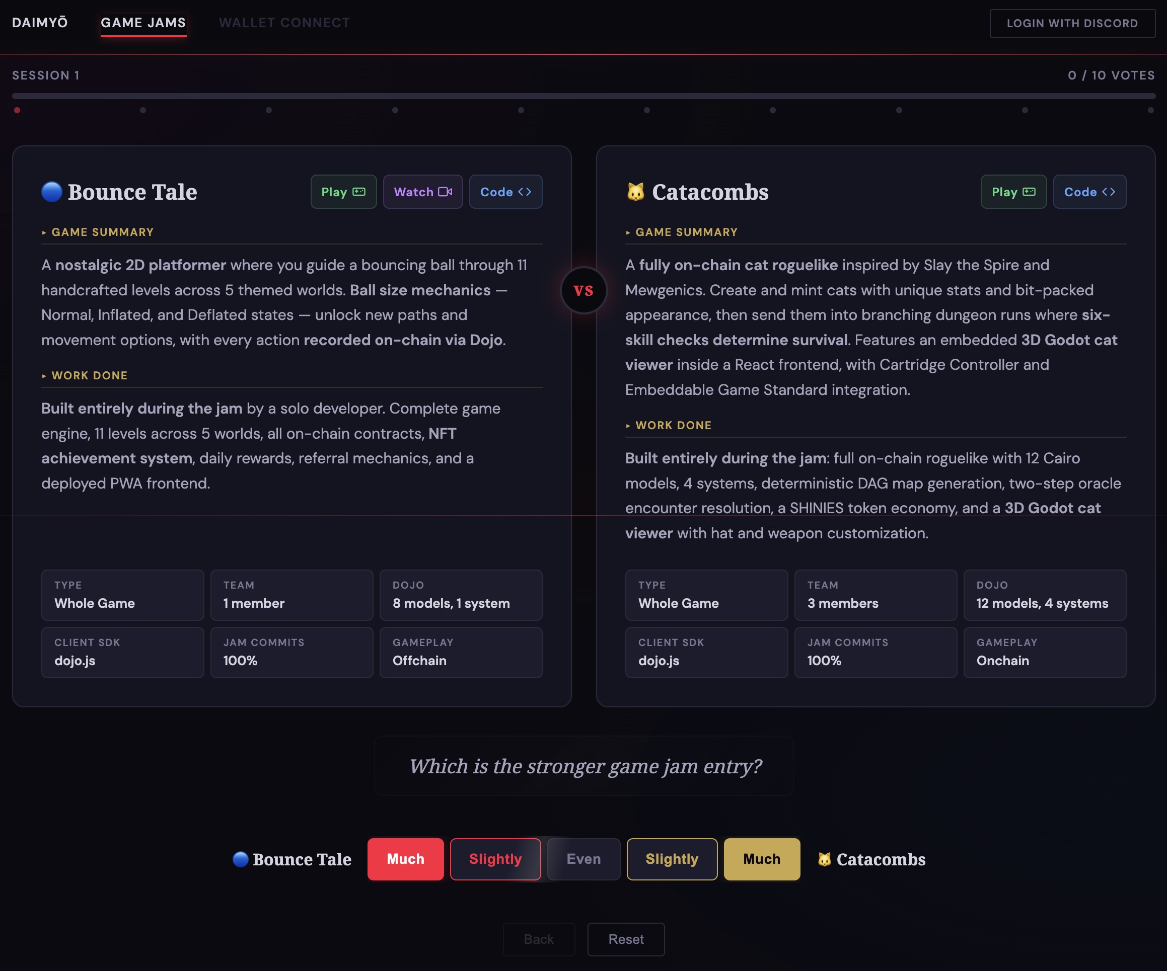 Daimyo Judging Interface